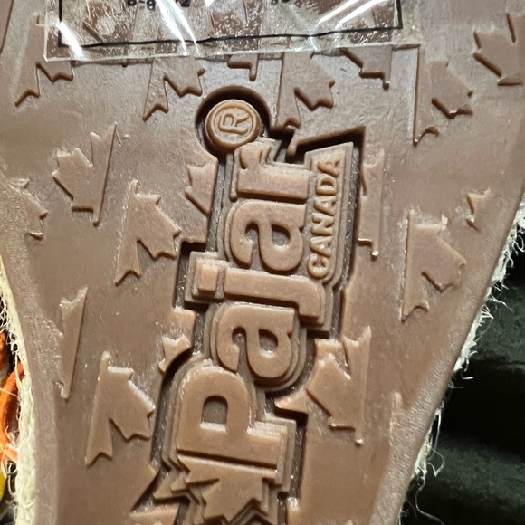 Pajar Canada 🇨🇦 Strappy Yellow/Orange Stripe Woven Espadrilles Wedge Platforms - Picture 5 of 6